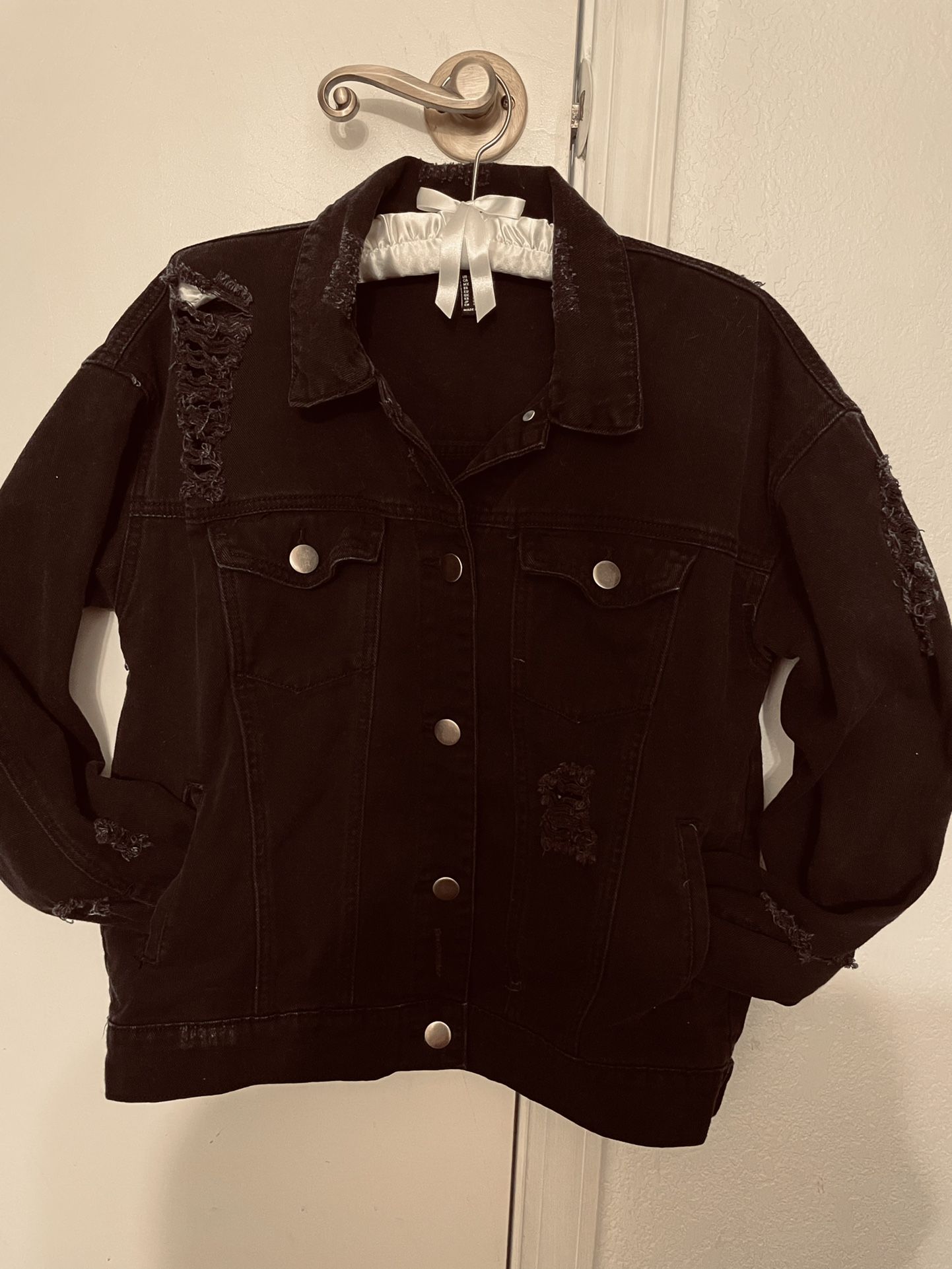 Black Jean Jacket  From Forever 21