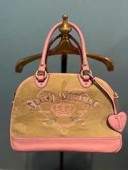Juicy Couture Pet Carrier Pink Green Velour Dog Bag
