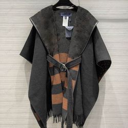 Grey- Tan Belted Jacket/ Coat Grey & Tan- Brand New-  Large 
