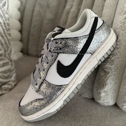 Women’s Nike Dunk Low Golden Gals Silver Brand New Authentic 