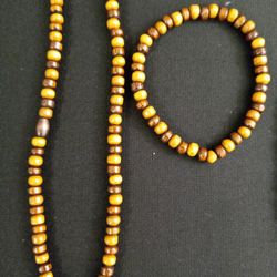 African Bead Necklace And Bracelet Setsv
