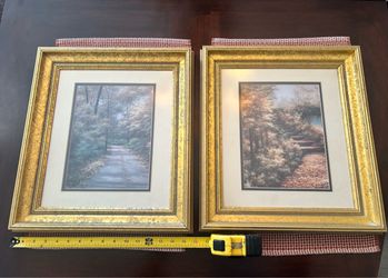 Pair of Framed Autumn Landscape Prints