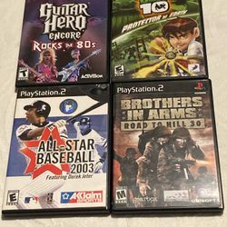 Ps2 Games  Guitar Hero Baseball Ben 10