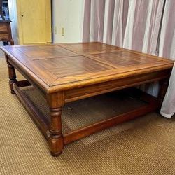 Vintage 38” Square Coffee Table, Center Table. Free to ask, I reply