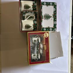 Christmas Tree Spode Mug Set 