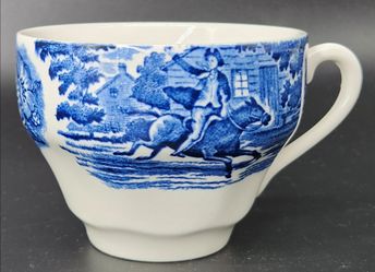 1970s Staffordshire Liberty Blue "Paul Revere" English Pattern Teacup