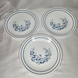 Corelle Colonial Mist salad plates (3) 8" . 