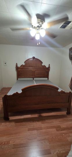 Solid Wood Victorian-Style Bed Frame