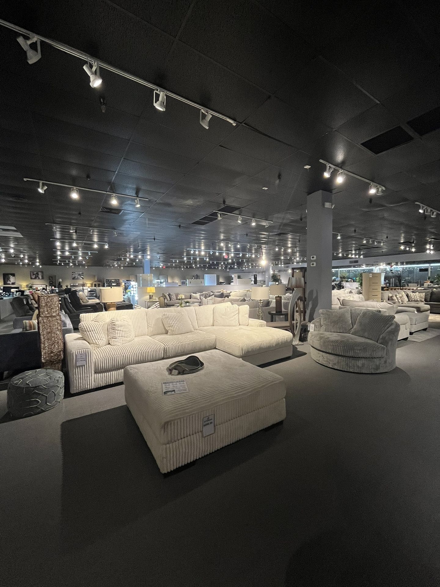 Beige 3PC Chaise Sectional Couch