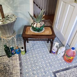 Indoor Plant ..artistic Beautiful Solid Wood Table Stand & Cleaners All For Only $5