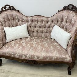 Traditional Pink Couch