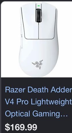 Razer deathadder v4 8k polling rate/hertz white edition price is negotiable