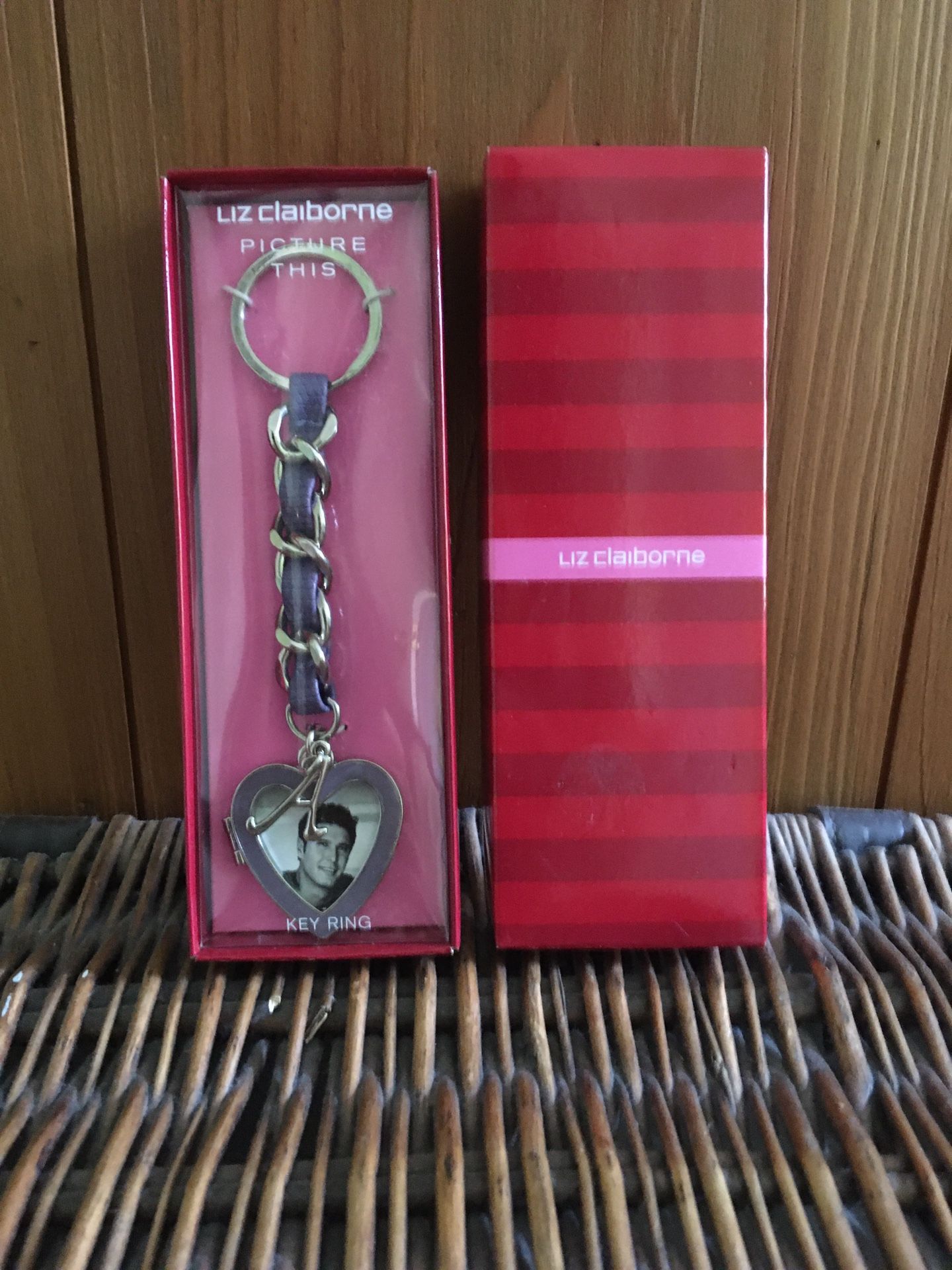 Liz Claiborne Picture Locket Key Ring