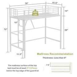 2- Gently Used Heavy Duty Loft Twin Beds