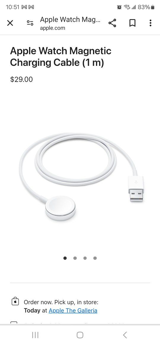 Apple Watch Magnetic Charging Cable (1 m


