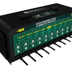 ☆ Battery Tender 10 Bank Multibank Charger - 40 AMP (4 AMPs Per Bank) - Selectable 12V / 6V - Smart and Switchable 12V Multi Battery Charger and Maint