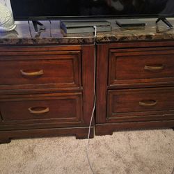 Twin Bed, Chest, Two Night Stands And Computer Desk