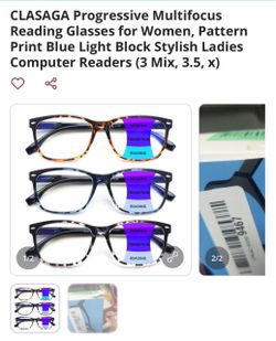 CLASAGA Progressive Multifocus Reading Glasses 3-Pack