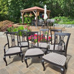 Very "High Quality" Set of Chairs in Excellent Condition with New Paint and New Upholstery