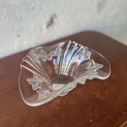 Vintage! Mikasa Fine Leaded Parisian Ivy Leaves Crystal Bowl Tender Vine 13000 Handkerchief Bowl 7-3/4" Made In Germany  SA 361/734