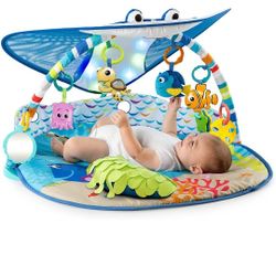 Bright Starts Disney Baby Finding Nemo Mr. Ray Ocean Lights & Music Gym, Ages Newborn +


