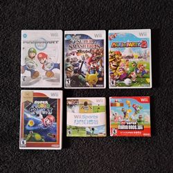 Nintendo WII GAMES MARIO KART,SMASH BROS,MARIO BROS,WII SPORTS
