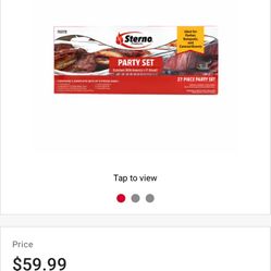 Party Kit 27 Pieces Set Of Three Double Pans With Heating Lanterns $30