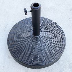 (New) $40 Heavy Outdoor Patio Garden Umbrella Base, Weight 55lbs, Wide 20” 