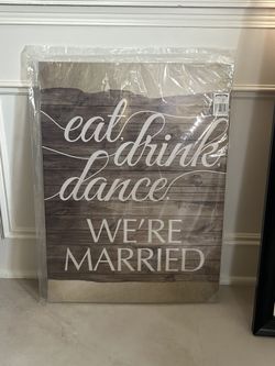 Cardboard Wedding Sign