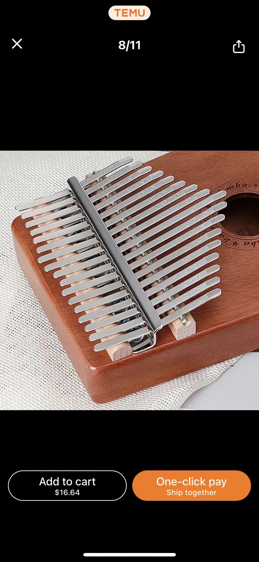17 Keys Kalimba Thumb Piano Finger Piano Music Instrument Mahogany Wood