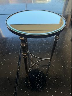 Silver Mirrored End Table