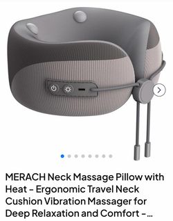 Neck massager with heat pillow
