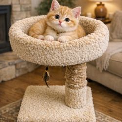 Cat Condo Cat Tree Cat House Cat Scratch Post Scratchers Cat Bed, No Cat Included