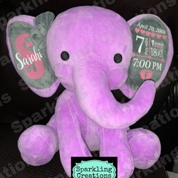 Personalized Elephant Plush