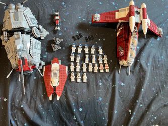 Lego Star Wars Clone Trooper Lot 22 Clones, 4 Vehicles