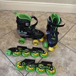 Convertible Roller skates For Kids Size M 3-6Y