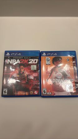 PS4 madden 2020 and nba 2k20
