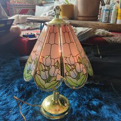Vintage Brass Tulip Lamp - Touch Sensitive