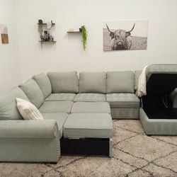Mint Sectional Pull Out Sleeper Couch