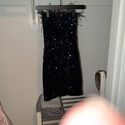 Prom Sequinced Midnight Blue Dress 5/6