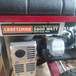 Craftsman 5600 Generator Runs And Works Perfect. 