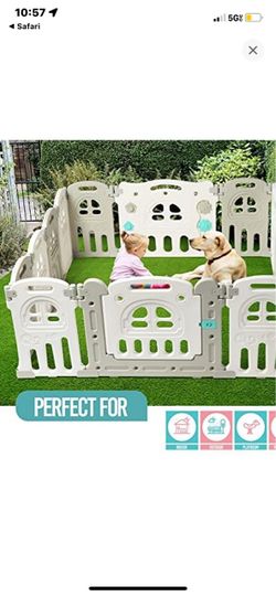 Baby Play Yard Plastic Panel Fence