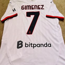 2024/25 A.C. Milan ‘Santiago Gimenez #7’ Away Soccer Jersey.
