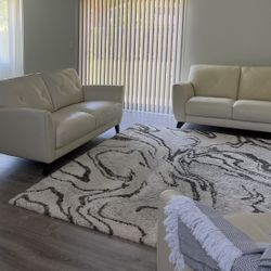 Two Sofa And Chair Leather 