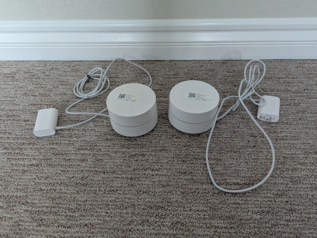 Two Google WiFi Mesh Routers