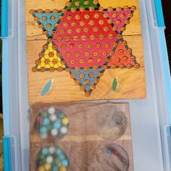 Vintage Antique Marble Game