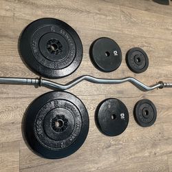 The weight plates being reconditioned. Good as NEW.