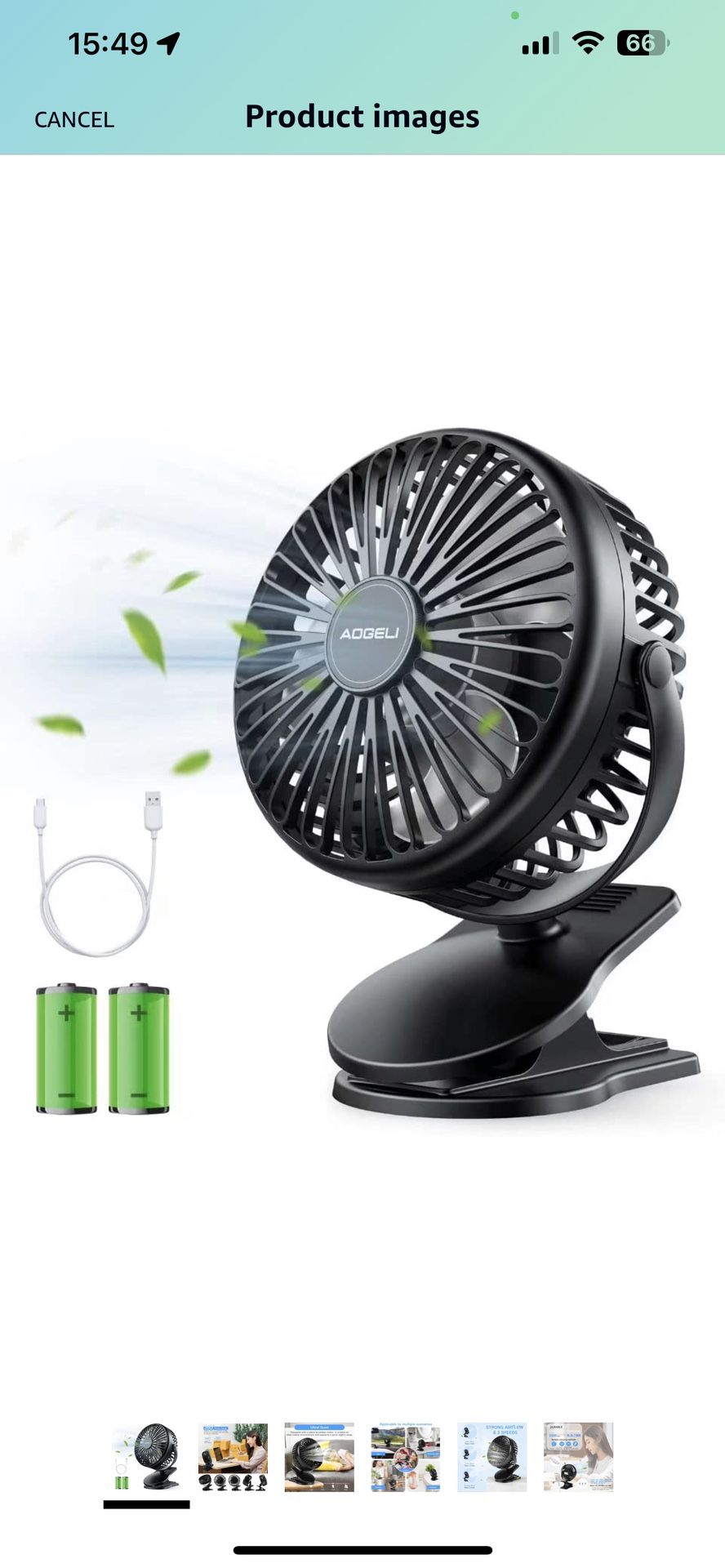 Mini Fan with Clip on Fan 