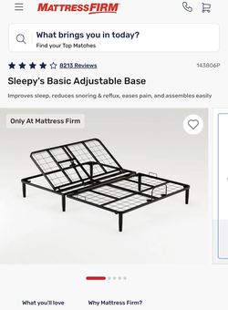 Sleepy’s adjustable base queen