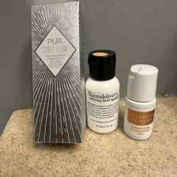 New! PUR Iconic Glow Illuminating Dry Oil 1 oz + Klinger & Philosophy Cleansers
